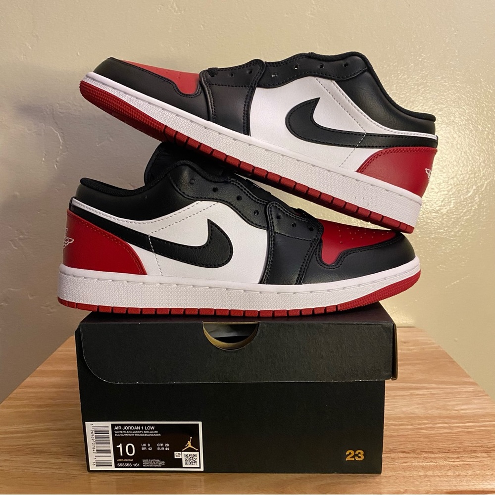 AIR JORDAN 1 LOW BLACK/RED
